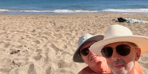 Leslie and Johnny relaxing in Palm Beach, Waihiki Island