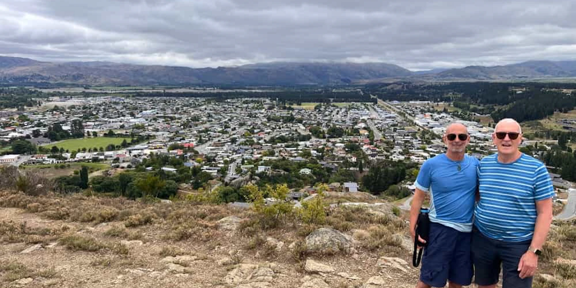 Johnny and Leslie at the top in Alexandra.