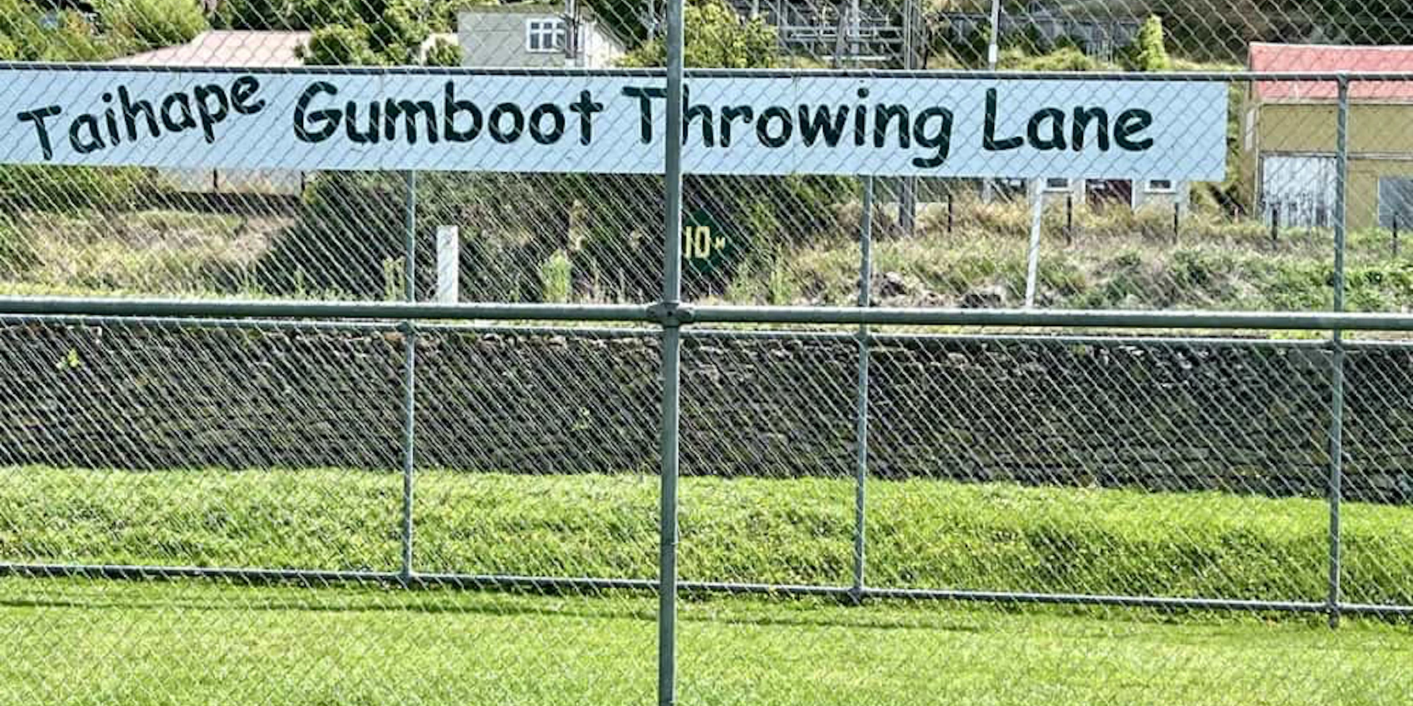 Taihape Gumboot throwing lane