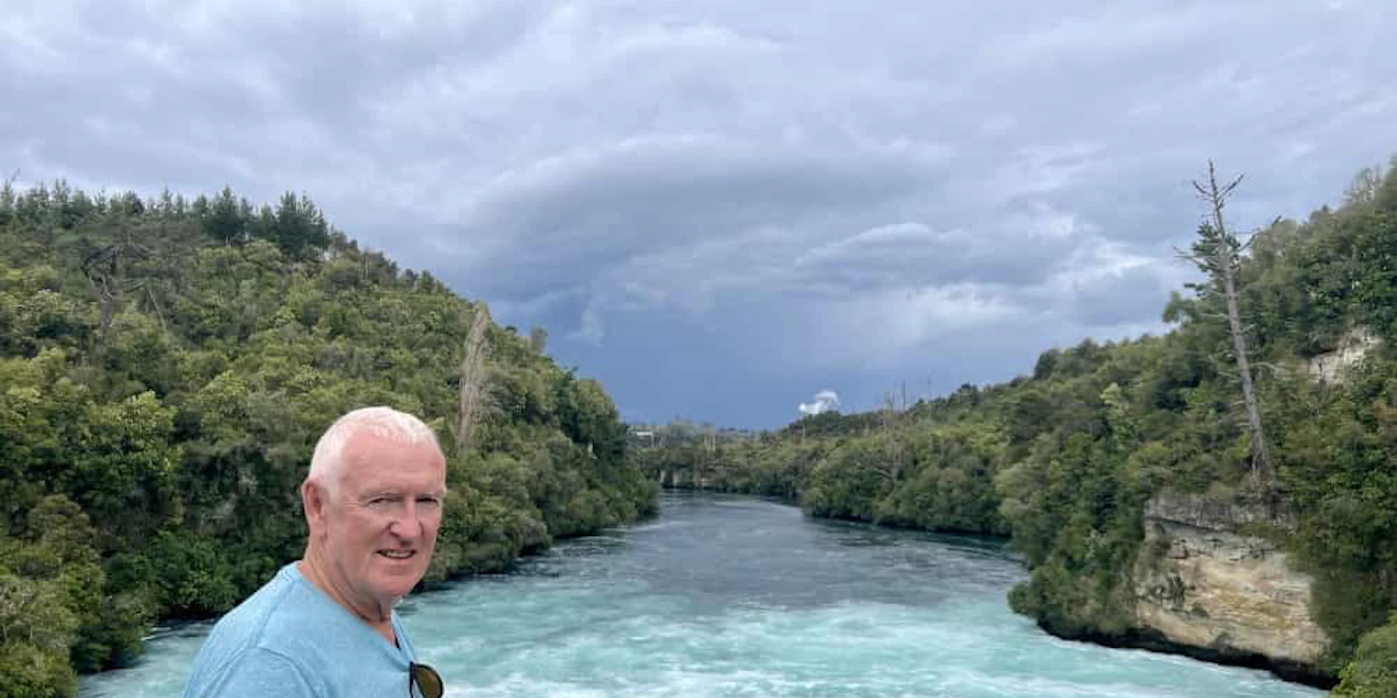 Leslie at Huka Falls