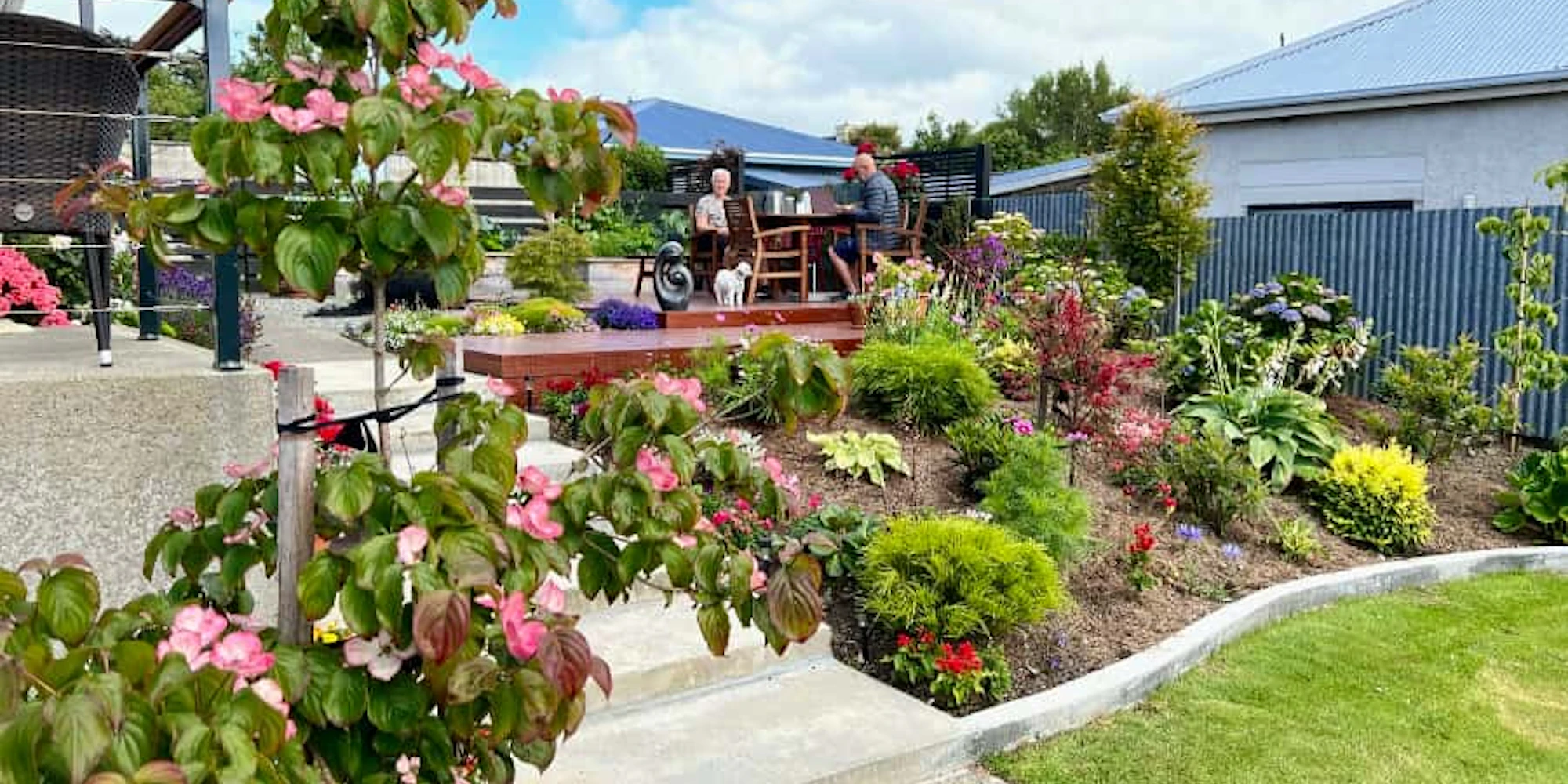 Helen's garden in Invercargill.