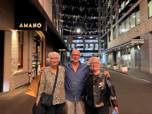 Dinner in Auckland with Claudia and Jan