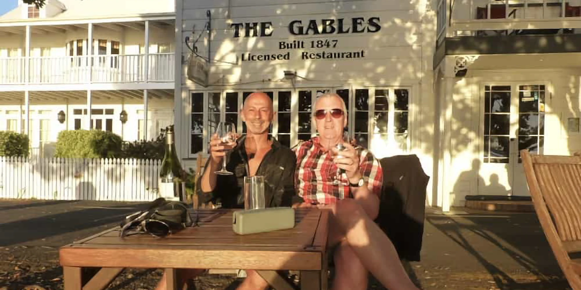 Us dining at the GAbles in 2014