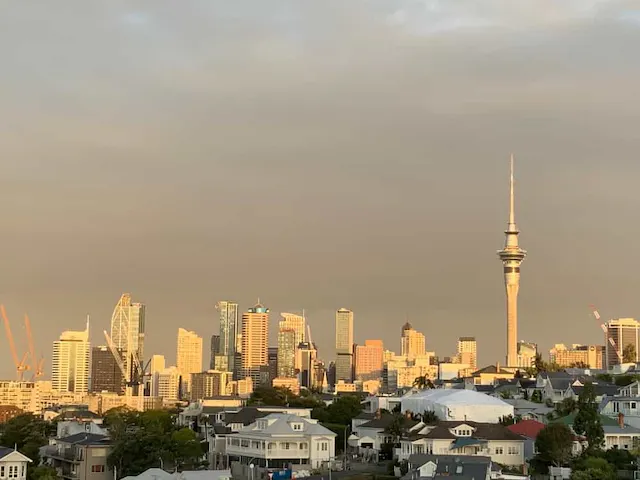 Auckland sunset from Claudia's home