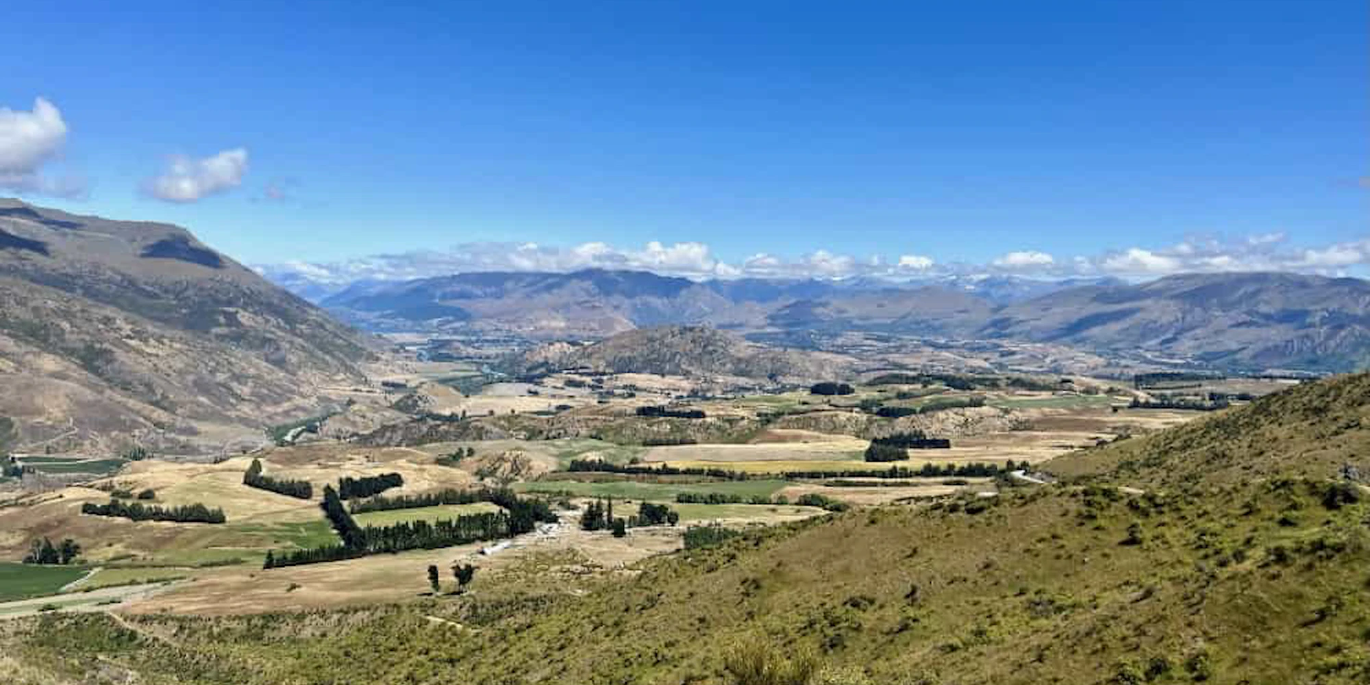 View from Crown Range Zig Zag road