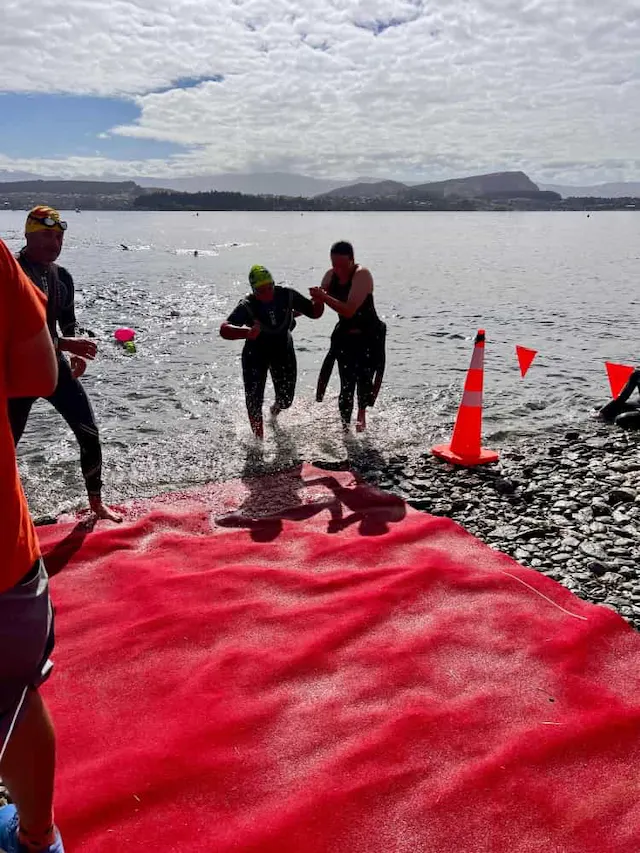 Haidee returning from the race in lake Wanaka